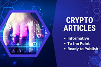 write quality crypto articles, fintech, and finance seo blogs