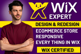create wix website design update or redesign wix website