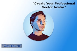 design a clean professional vector avatar for linkedin or social media