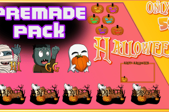 give you these cute premade pack for halloween
