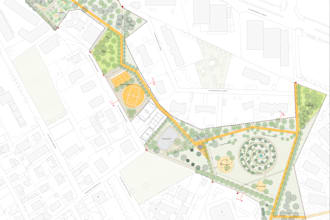 2d render your siteplan, landscape masterplan with a unique graphic style