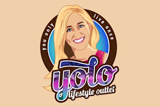 design modern unique cartoon, caricature, mascot logo