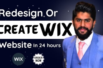 do wix website redesign or create wix website design wix studio