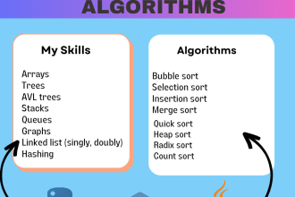 perform data structures and algorithm tasks using java, python, and cpp