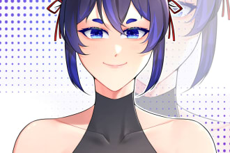 draw original character, fanart, with anime and manhwa style