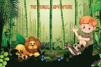 design children story book illustration and kids book cover