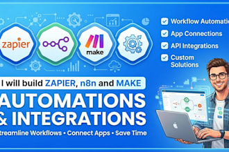 build zapier, n8n and make automations and integrations