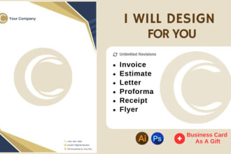 custom your letterhead for invoice estimate letter receipt impress your client