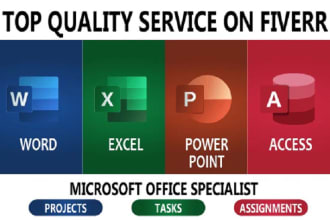 do all types of project on microsoft office