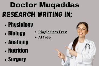 write research article, report or case study in biology and physiology