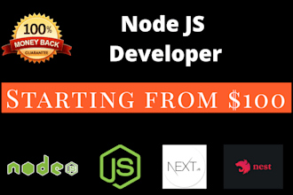 be your node js developer for backend, rest API development, and API integration
