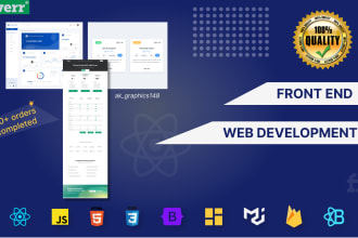 be your frontend web developer using react, HTML, CSS, bootstrap, and javascript