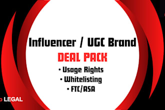 draft influencer or ugc agreement with clear usage rights