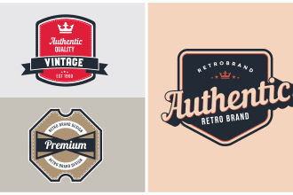 design creative vintage retro hipster badge hand drawn logo with branding kit