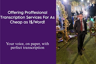 transcribe audios for you