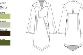 create professional fashion technical flat sketches