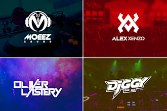 design bold and futuristic dj logo for music producers and artists