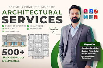 do architectural floor plans, elevations, city permit drawings