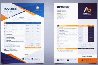 design professional invoice, price list, and letterhead