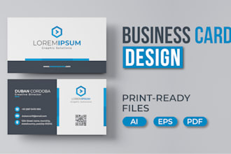 make a creative print ready business card design