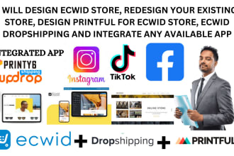design ecwid store , ecwid product upload, dropshipping, ecwid store redesign