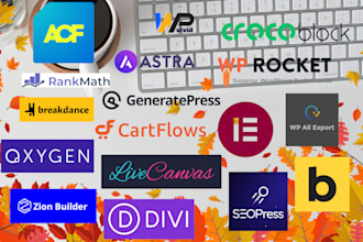 install rank math pro SEO and livecanvas page builder for wordpress