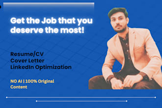 expertly write resume, cv and cover letter for you