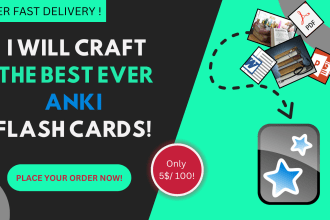 design the best anki flash cards
