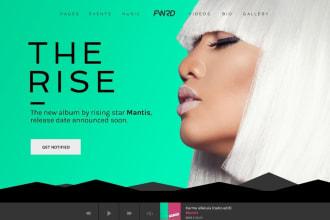 create musician website for artist, dj, music producer