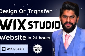 transfer or design wix studio website using wix studio