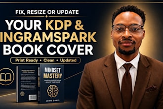 fix, resize, or update your KDP and ingramspark book cover
