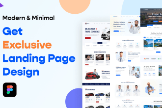 do figma website ui ux design, landing page design and web ui design