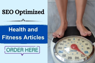 write SEO health and fitness articles