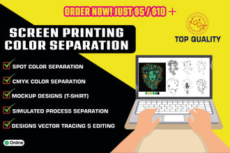 do color separation for screen printing