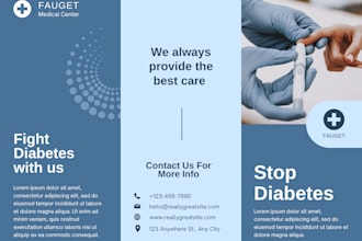 make professional flyer bifold or trifold brochure design