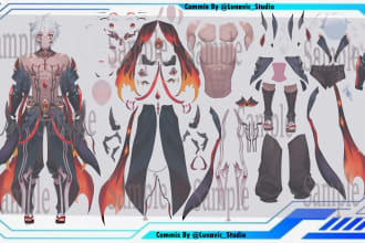 make u a vtuber anime model live2d for streaming