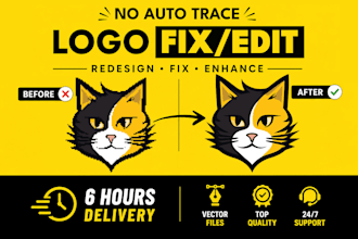 edit logo, recreate or modify in vector file