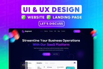 do ui ux website design, website template, website ui, website design in figma