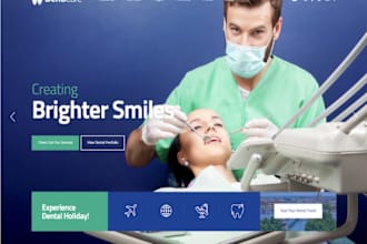 design medical website, dentist website, therapy, hospital clinic website