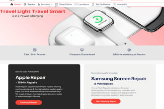 create cell phone repair website