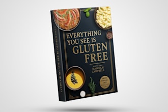 design a premium cookbook, recipe book cover for you