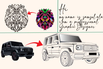 do convert any photo, diagram, product to vector line art