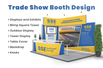 design trade show booth or backdrop for your exhibition