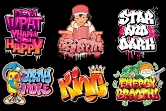 graffiti art lettering typography tags t shirts dope style and font logo design