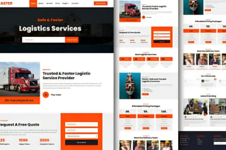design an highly converting website for your logistic business, trucking website