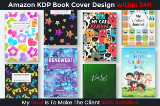 amazon KDP low content attractive book cover design for you