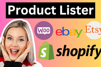 do product listing for etsy shopify or woocommerce lister
