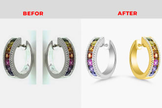 do high end jewelry image retouch color correction professionally