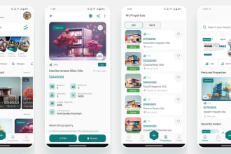 make real estate property mobile app with admin panel, buy sell rent