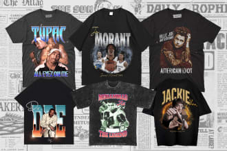 design a vintage 90s bootleg rap for your tee